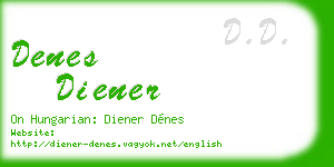 denes diener business card